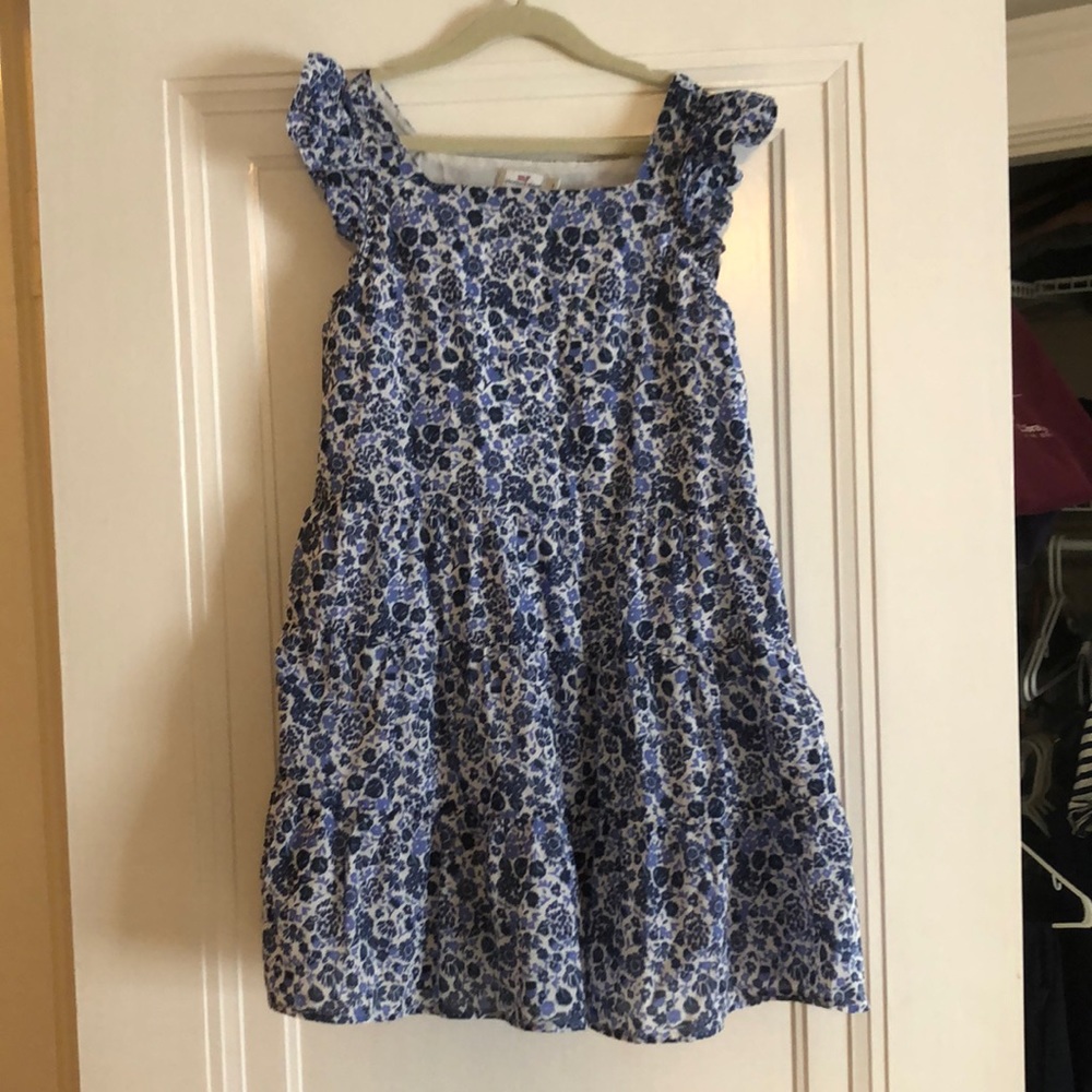 Vineyard Vines Blue floral girls dress